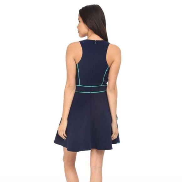 NEW Adelyn Rae Fit-and-Flare Navy Blue Dress S - Picture 4 of 12